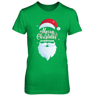 Santa Claus Merry Christmas Everyone Message For Xmas-T-Shirt & Sweatshirt-Women's T-Shirt-Irish Green