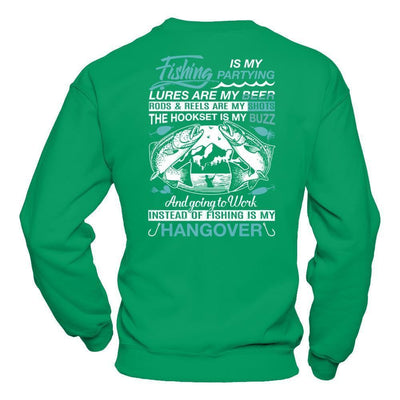 Fishing Is My Partying Lures Are My Beer Rods Reels Are My Shots-T-Shirt & Hoodie-Crewneck Sweatshirt-Irish Green