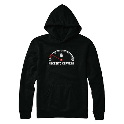 Funny Saying Cars Necesito Cerveza I Need Beer-T-Shirt & Hoodie-Pullover Hoodie-Black