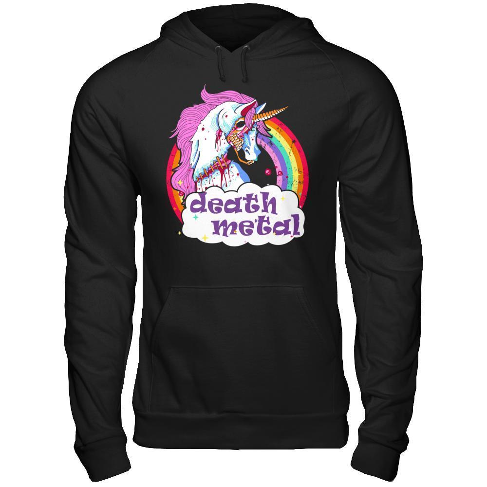 Zombie Unicorn Death Metal-T-Shirt & Hoodie-Pullover Hoodie-Black