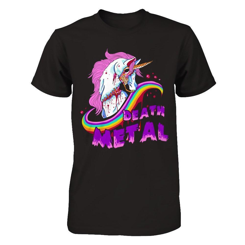 Zombie Unicorn Death Metal Rocker-T-Shirt & Hoodie-Premium T-Shirt-Black
