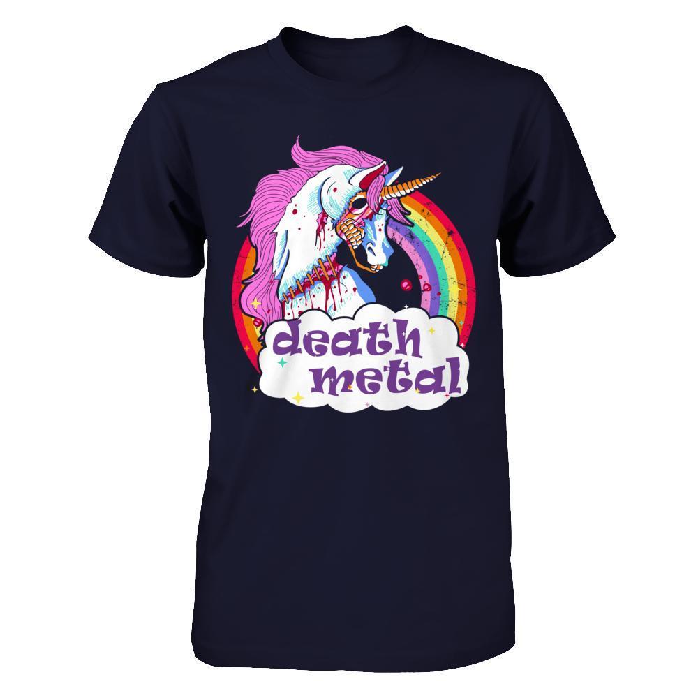 Zombie Unicorn Death Metal-T-Shirt & Hoodie-Premium T-Shirt-Midnight Navy