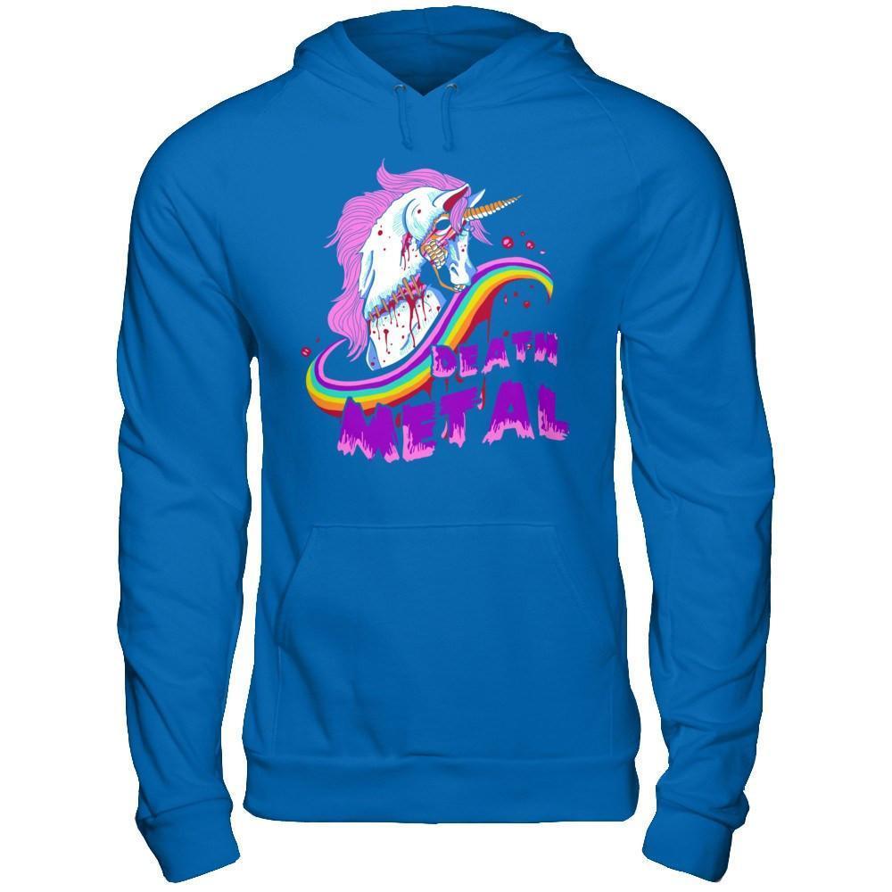 Zombie Unicorn Death Metal Rocker-T-Shirt & Hoodie-Pullover Hoodie-Royal