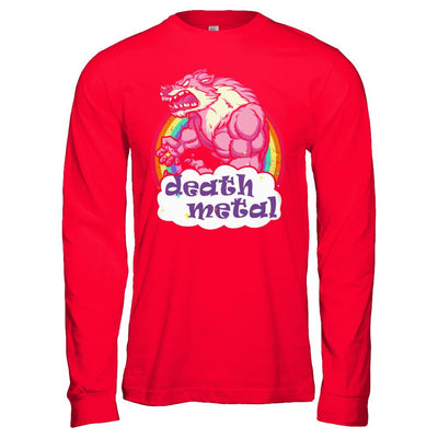 Bear Werewolf Death Metal-T-Shirt & Hoodie-Long Sleeve T-Shirt-Red
