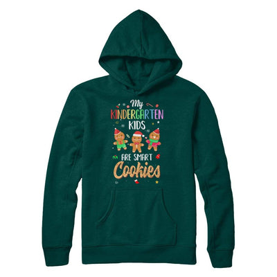 Teacher My Kindergarten Kids Are Smart Cookies Christmas-T-Shirt & Sweatshirt-Pullover Hoodie-Deep Forest