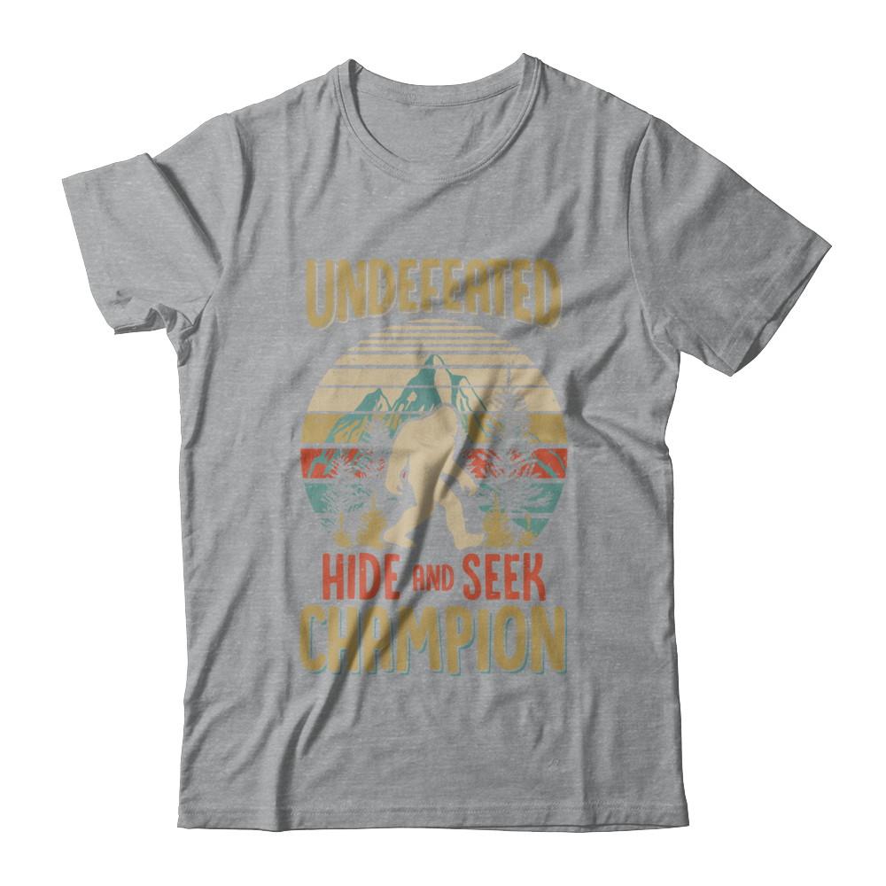 Vintage Bigfoot Undefeated Hide And Seek Champion-T-Shirt & Hoodie-Classic T-Shirt-Sport Grey
