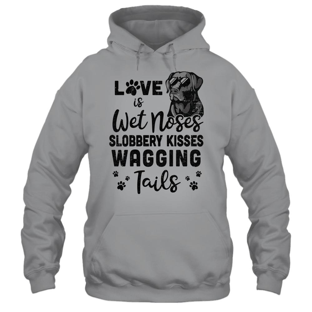 Black Labrador Retriever Love My Dog Saying-T-Shirt & Tank Top-Pullover Hoodie-Sport Grey