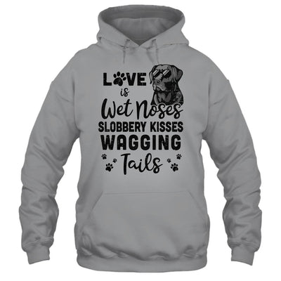 Black Labrador Retriever Love My Dog Saying-T-Shirt & Tank Top-Pullover Hoodie-Sport Grey