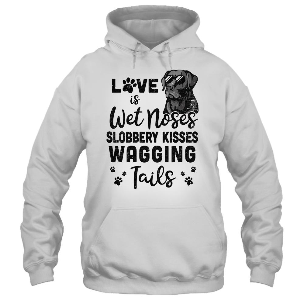 Black Labrador Retriever Love My Dog Saying-T-Shirt & Tank Top-Pullover Hoodie-White