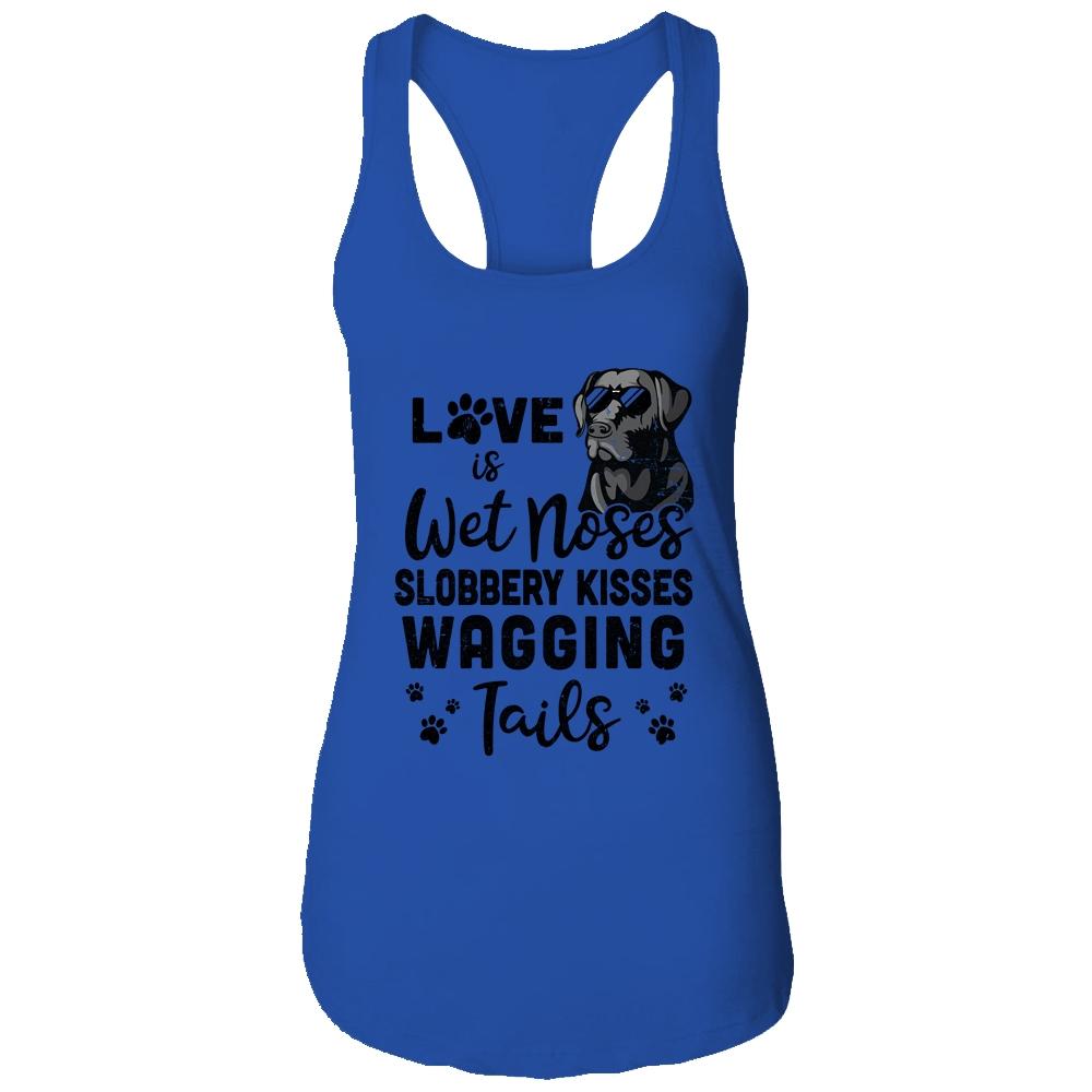 Black Labrador Retriever Love My Dog Saying-T-Shirt & Tank Top-Women's Ideal Racerback Tank-Royal