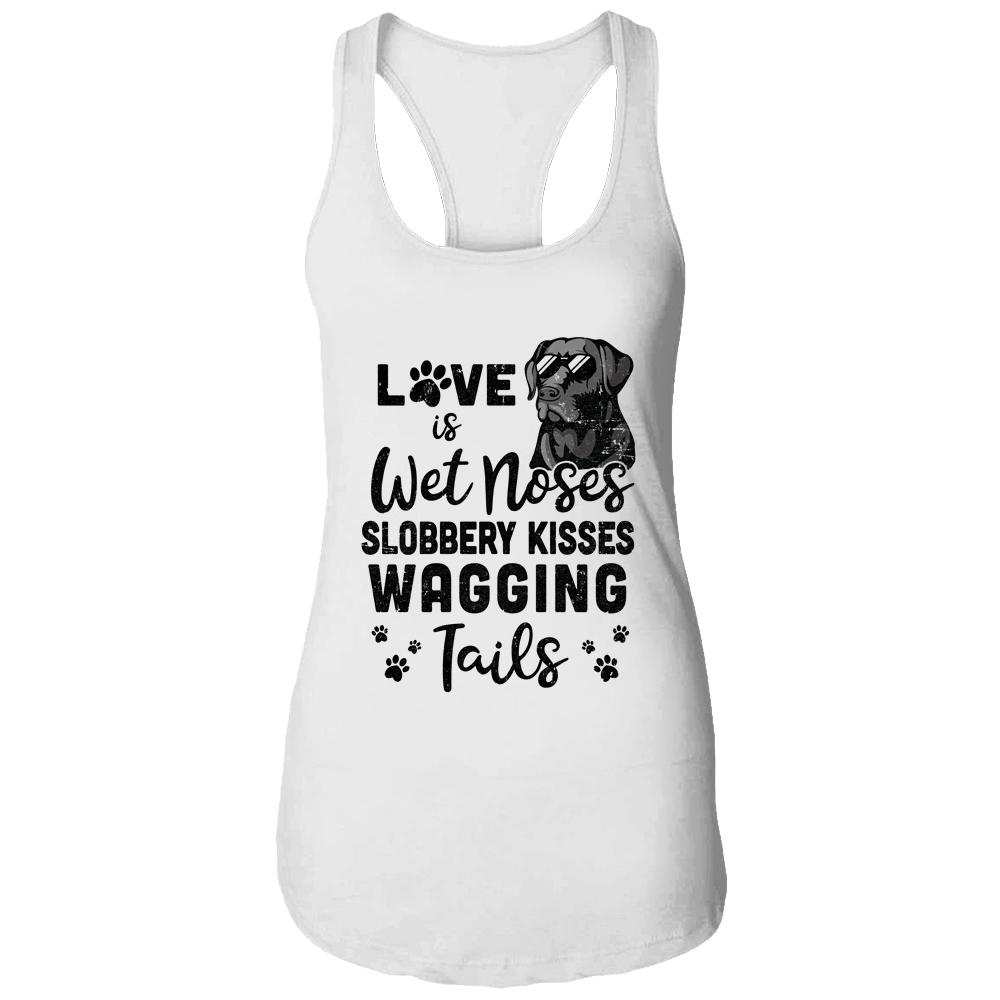 Black Labrador Retriever Love My Dog Saying-T-Shirt & Tank Top-Women's Ideal Racerback Tank-White