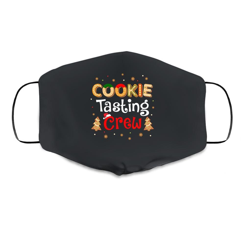 Christmas Cookie Tasting Crew Baking Holiday Cloth Face Mask-Cloth Face Mask-Cloth Face Mask-Black