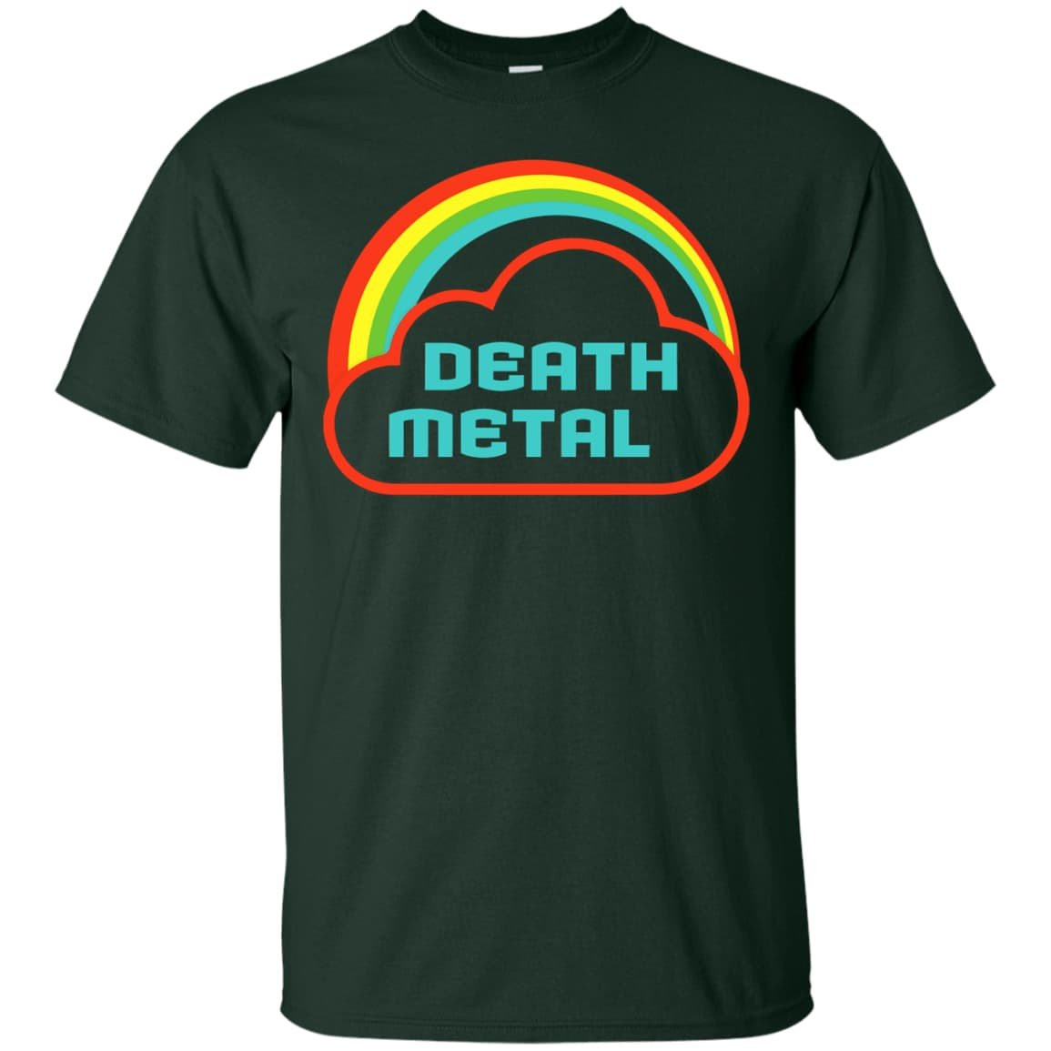 Death Metal Rainbow Rocker-T-Shirt & Hoodie-Classic T-Shirt-Forest Green