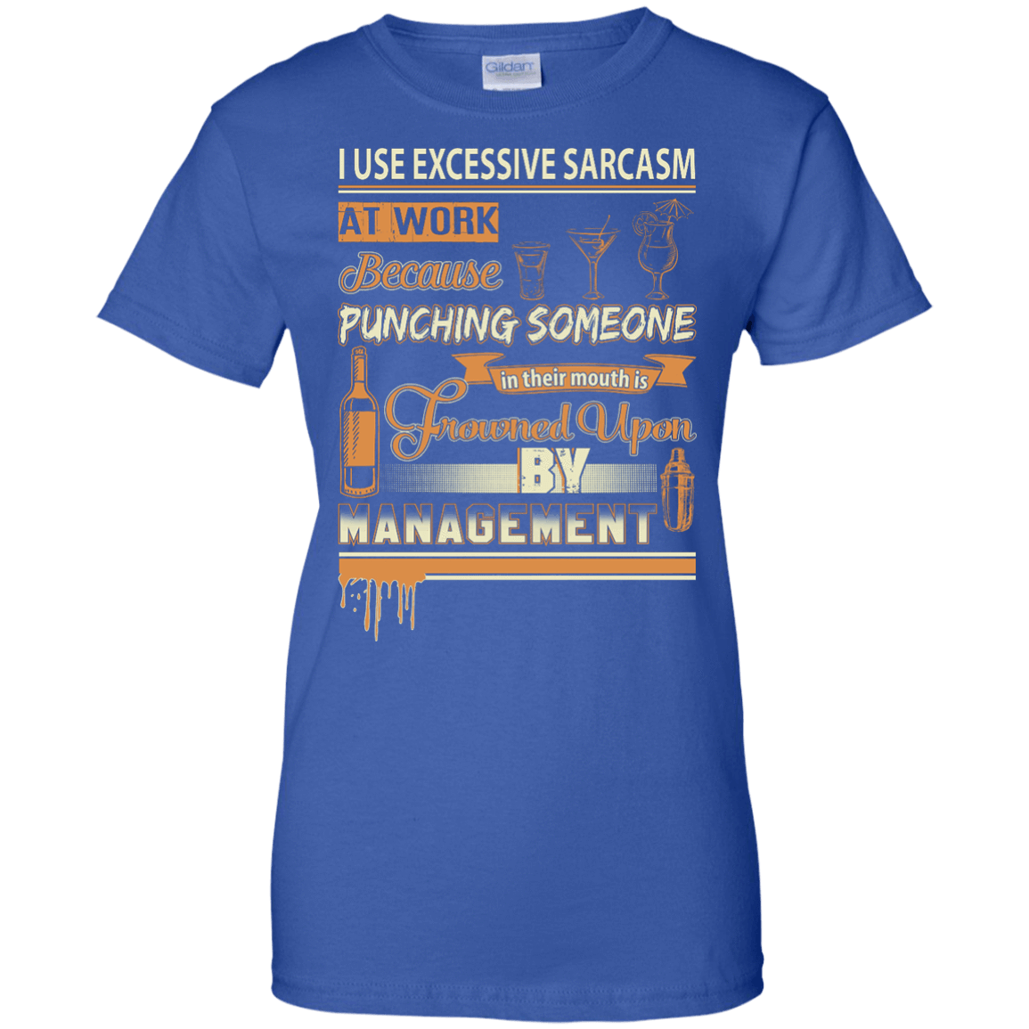 I Use Excessive Sarcasm At Work Bartender-T-Shirt & Hoodie-Women's T-Shirt-Royal