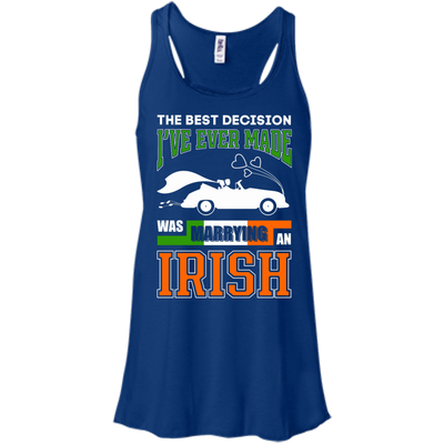 I've Ever Made Was Marrying An Irish-T-Shirt & Hoodie-Women's Flowy Racerback Tank-True Royal