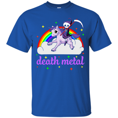 Rainbow Death Metal Rocker Unicorn-T-Shirt & Hoodie-Classic T-Shirt-Royal