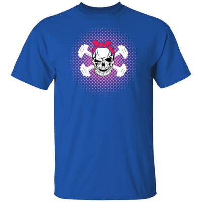 Badass Lifting Strength Training Skull Barbell Fitness-T-Shirt & Tank Top-Classic T-Shirt-Royal