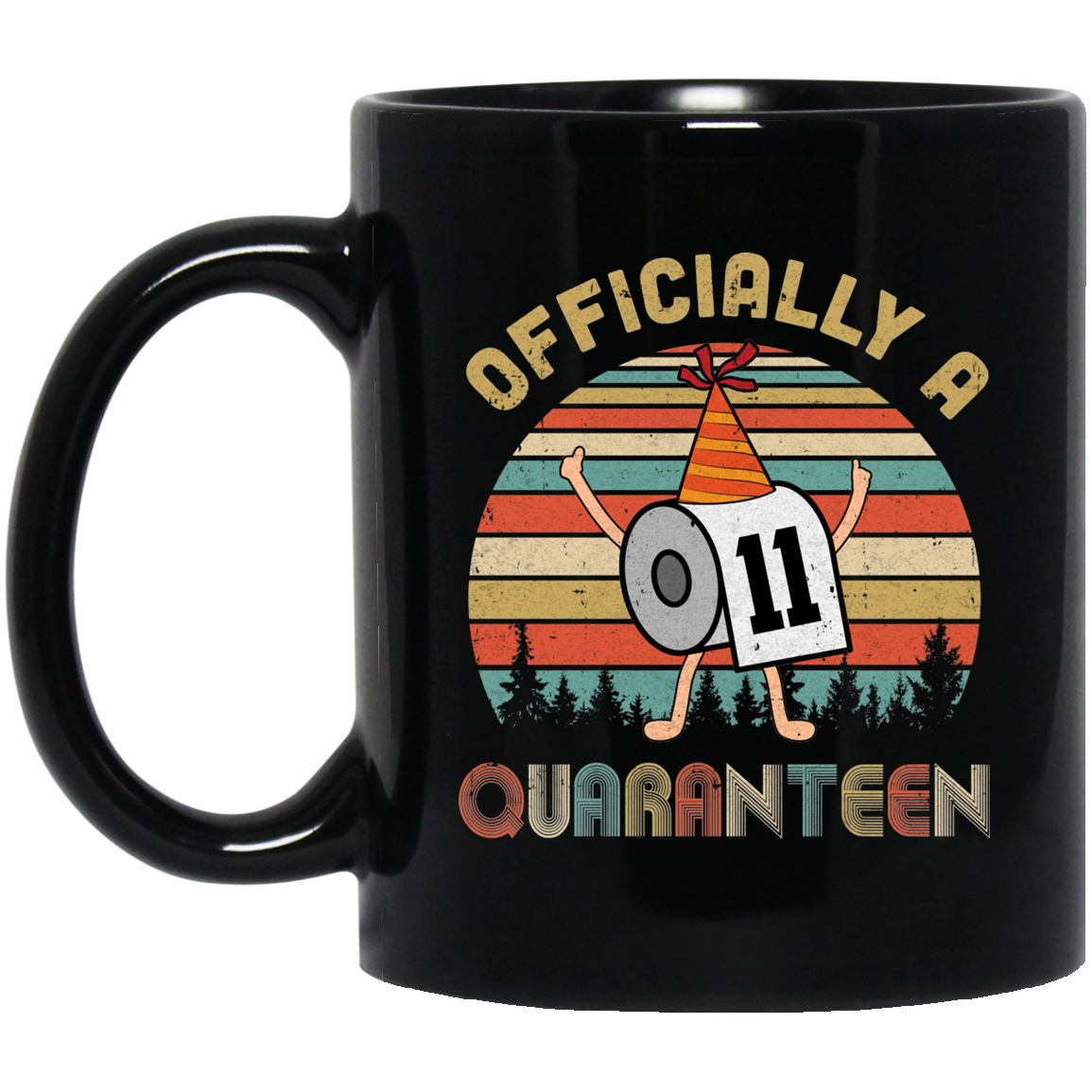 Officially A 11th Quaranteen 2010 Birthday Social Distancing Youth Mug-Coffee Mug-BM11OZ 11 oz. Black Mug-Black