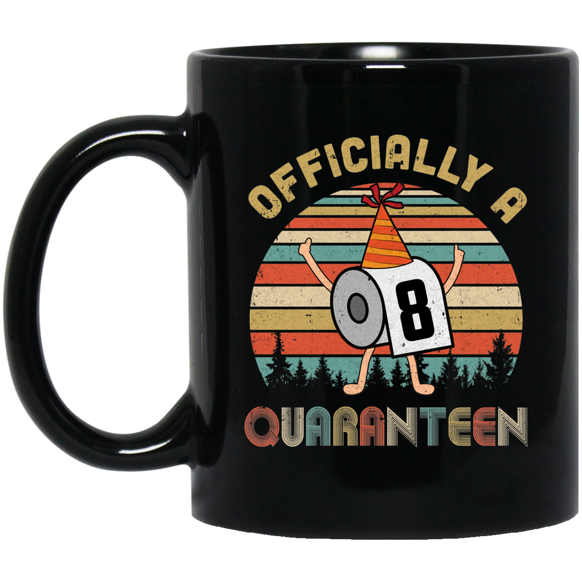 Officially A 8th Quaranteen 2013 Birthday Social Distancing Youth Mug-Coffee Mug-BM11OZ 11 oz. Black Mug-Black