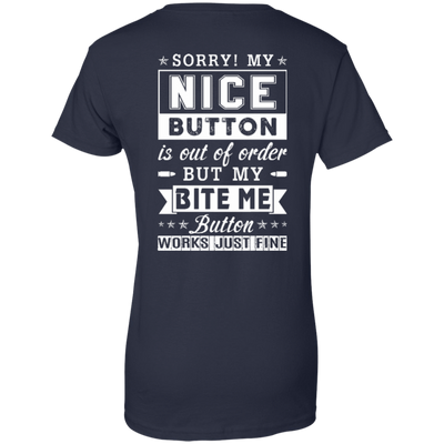 Sorry My Nice Button Is Out Of Order-T-Shirt & Hoodie-Women's T-Shirt-Navy