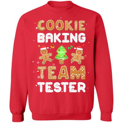 Cookie Baking Team Tester Gingerbread Christmas-T-Shirt & Sweatshirt-Crewneck Sweatshirt-Red