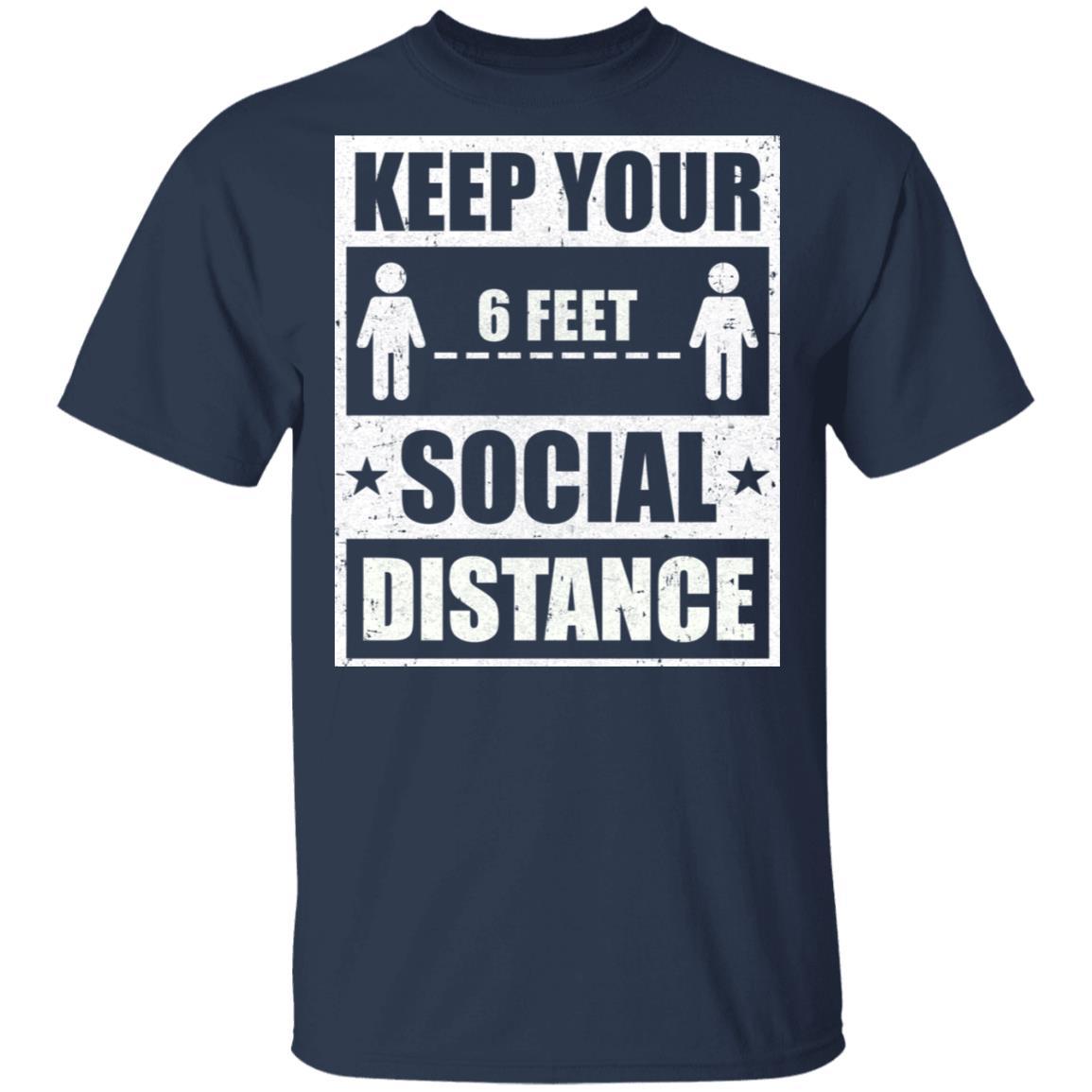 Social Distancing Keep Your Social Distance Cute-T-Shirt & Hoodie-Classic T-Shirt-Navy