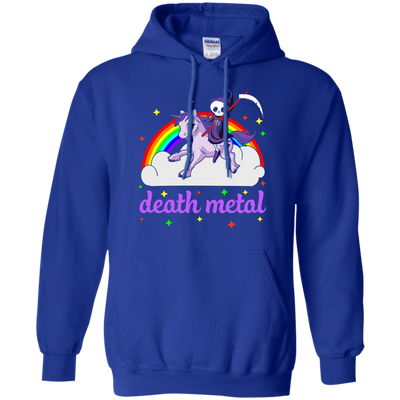 Rainbow Death Metal Rocker Unicorn-T-Shirt & Hoodie-Pullover Hoodie-Royal