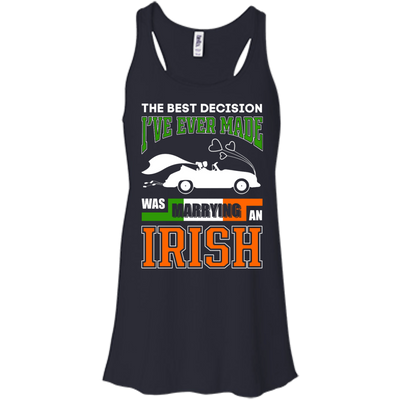 I've Ever Made Was Marrying An Irish-T-Shirt & Hoodie-Women's Flowy Racerback Tank-Midnight