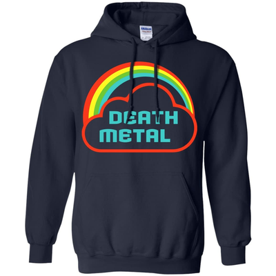 Death Metal Rainbow Rocker-T-Shirt & Hoodie-Pullover Hoodie-Navy