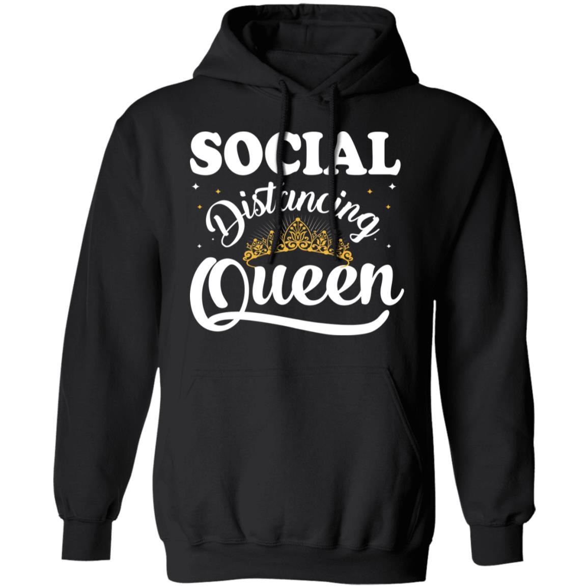 Social Distancing Queen Quarantine-T-Shirt & Tank Top-Pullover Hoodie-Black