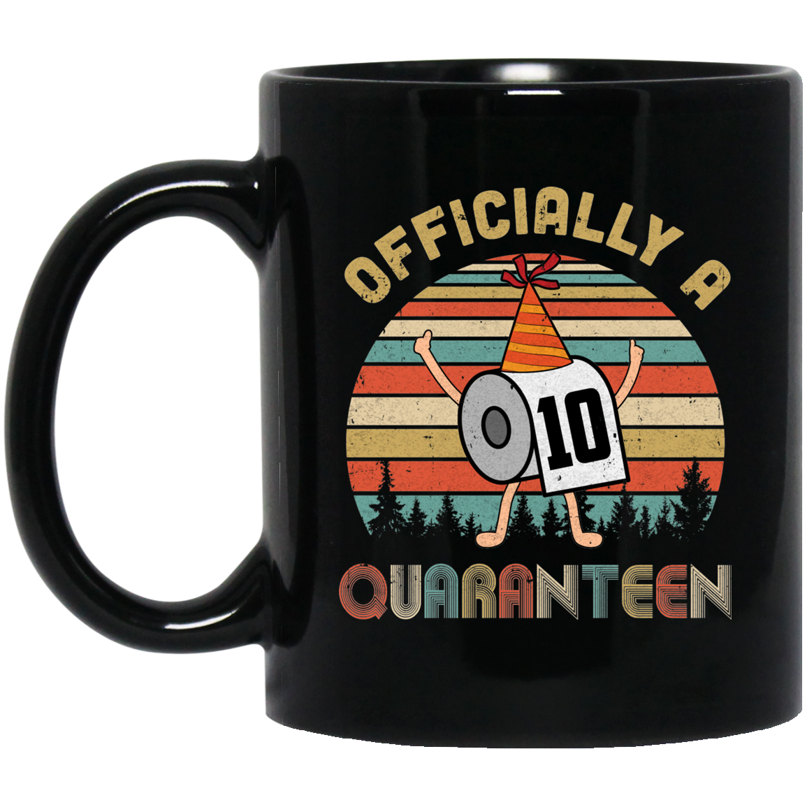 Officially A 10th Quaranteen 2011 Birthday Social Distancing Youth Mug-Coffee Mug-BM11OZ 11 oz. Black Mug-Black