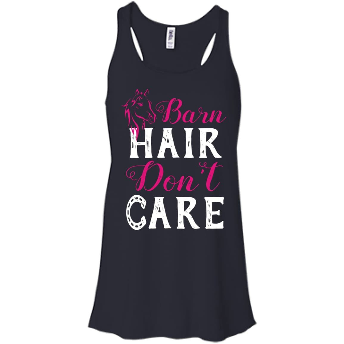 Barn Hair Don't Care-T-Shirt & Hoodie-Women's Flowy Racerback Tank-Midnight