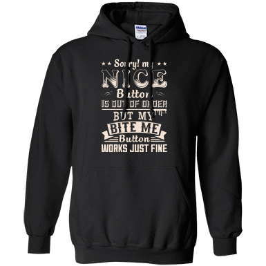 Sorry My Nice Button Is Out Of Order-T-Shirt & Hoodie-Pullover Hoodie-Black