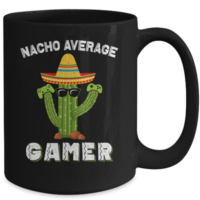Funny Sayings Video Game Nacho Average Gamer Mexican Cactus Mug-Coffee Mug-