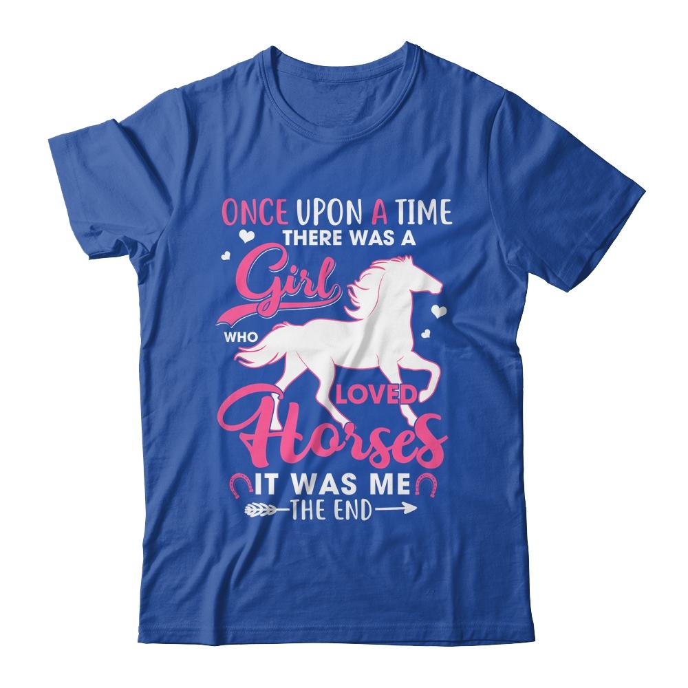 Horse Girl Horses Show Jumping Equestrian Barrel Racing-T-Shirt & Hoodie-Classic T-Shirt-Royal
