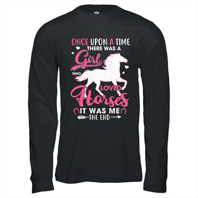 Horse Girl Horses Show Jumping Equestrian Barrel Racing-T-Shirt & Hoodie-Long Sleeve T-Shirt-Black