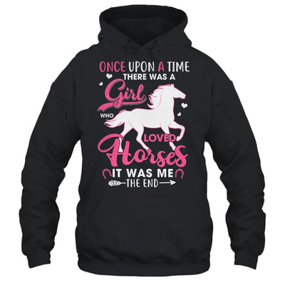 Horse Girl Horses Show Jumping Equestrian Barrel Racing-T-Shirt & Hoodie-Pullover Hoodie-Black