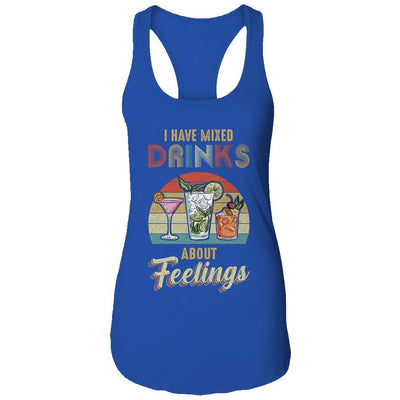 I Have Mixed Drinks About Feelings Bartender-T-Shirt & Tank Top-Women's Ideal Racerback Tank-Royal