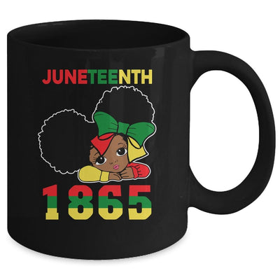 Juneteenth Celebrating 1865 Cute Black Girls Kids Mug-Coffee Mug-