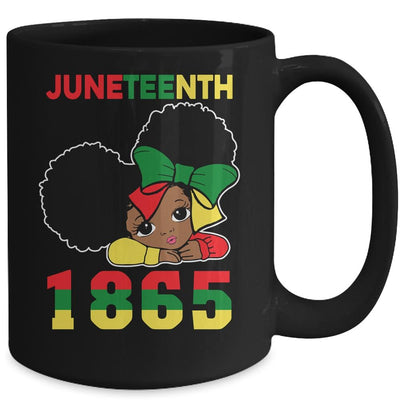 Juneteenth Celebrating 1865 Cute Black Girls Kids Mug-Coffee Mug-