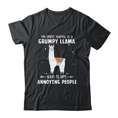 My Spirit Animal Is Grumpy Llama Who Slaps Annoying-T-Shirt & Tank Top-Classic T-Shirt-Black