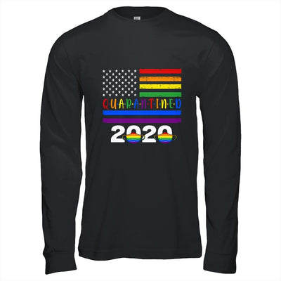 Quarantined Social Distancing LGBT-T-Shirt & Hoodie-Long Sleeve T-Shirt-Black