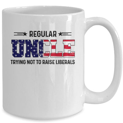 Regular Uncle Trying Not To Raise Liberal American USA Flag Mug-Coffee Mug-