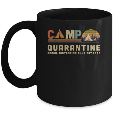 Retro Vintage Camp Quarantine Social Distancing Mug-Coffee Mug-Mug-Black
