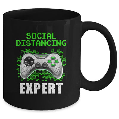 Social Distancing Expert Gaming Video Gamer Men Boys Gift Mug-Coffee Mug-Mug-Black