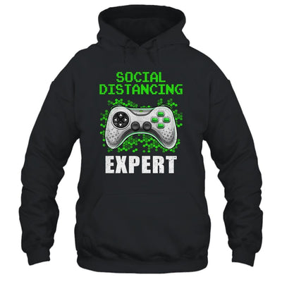 Social Distancing Expert Gaming Video Gamer Men Boys Gift-T-Shirt & Hoodie-Pullover Hoodie-Black