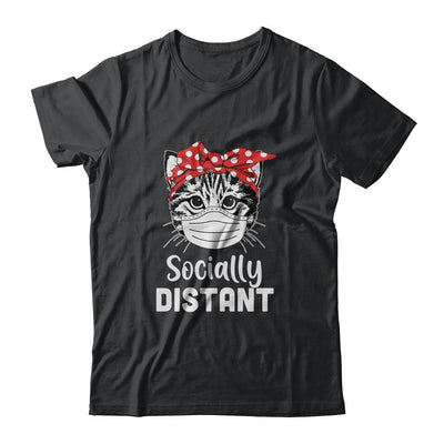Social Distant Kitty Cat Quarantine-T-Shirt & Tank Top-Classic T-Shirt-Black