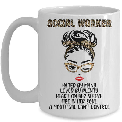 Social Worker Hated By Many Loved By Plenty Leopard Women Mug-Coffee Mug-Mug-White