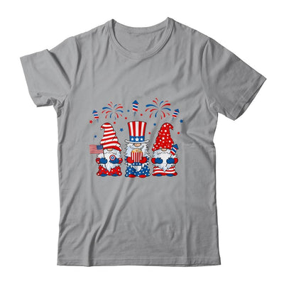Three Gnomes Celebrating Independence Day 4th Of July-T-Shirt & Tank Top-Classic T-Shirt-Sport Grey