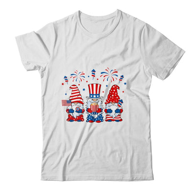 Three Gnomes Celebrating Independence Day 4th Of July-T-Shirt & Tank Top-Classic T-Shirt-White